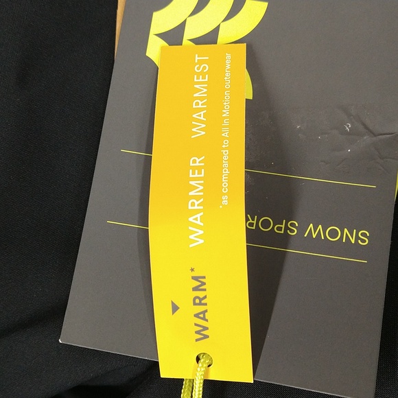 NEW! Kids' Waterproof Snow Ski Bib w/ Clips on Straps - All in Motion, Black - Picture 12 of 16